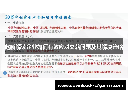 赵鹏解读企业如何有效应对欠薪问题及其解决策略 赵鹏解读企业如何有效应对欠薪问题及其解决策略