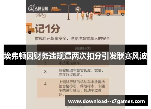 埃弗顿因财务违规遭两次扣分引发联赛风波